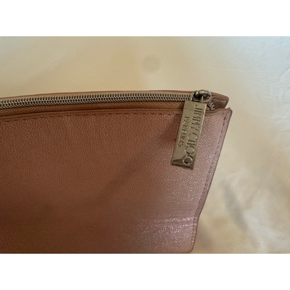 Jimmy Choo Parfums‎ Rose Gold Metallic Cosmetic Makeup Bag Pouch - Picture 5 of 7